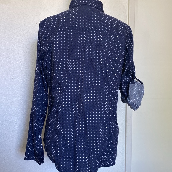 L.L Bean polka dot button down shirt - Picture 4 of 6